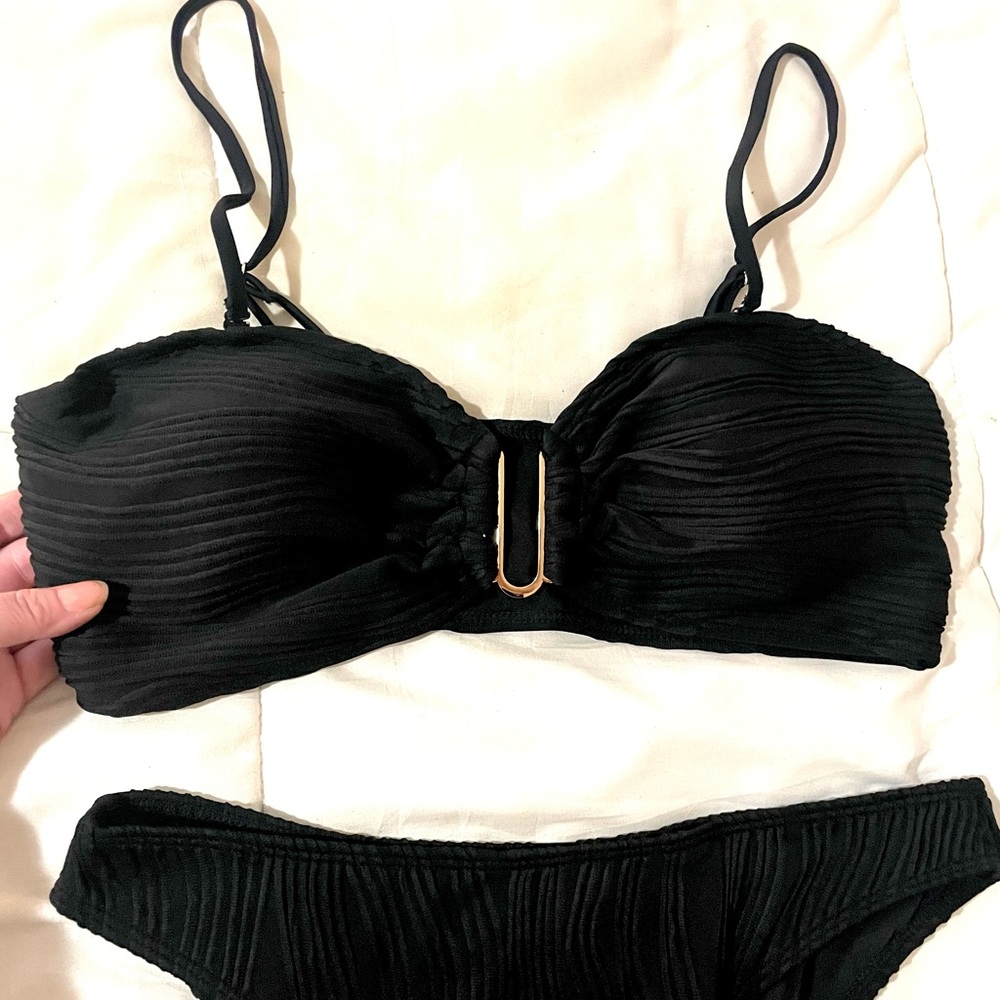 Fanuerg Black Ribbed Bikini Set - Picture 6 of 9